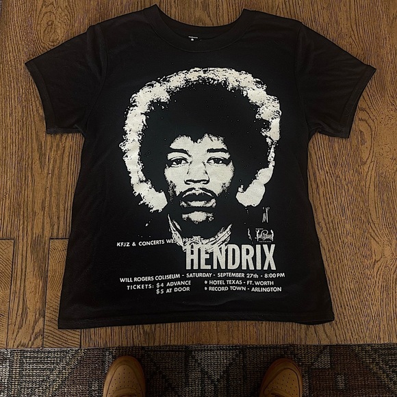 Hollywood Legends Tops - Rare Vintage 1985 Jimi Hendrix Concert Promo Tee Hollywood Legends Small